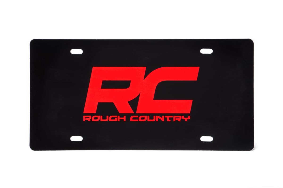 License Plate - Rough Country - Vinyl - Black
